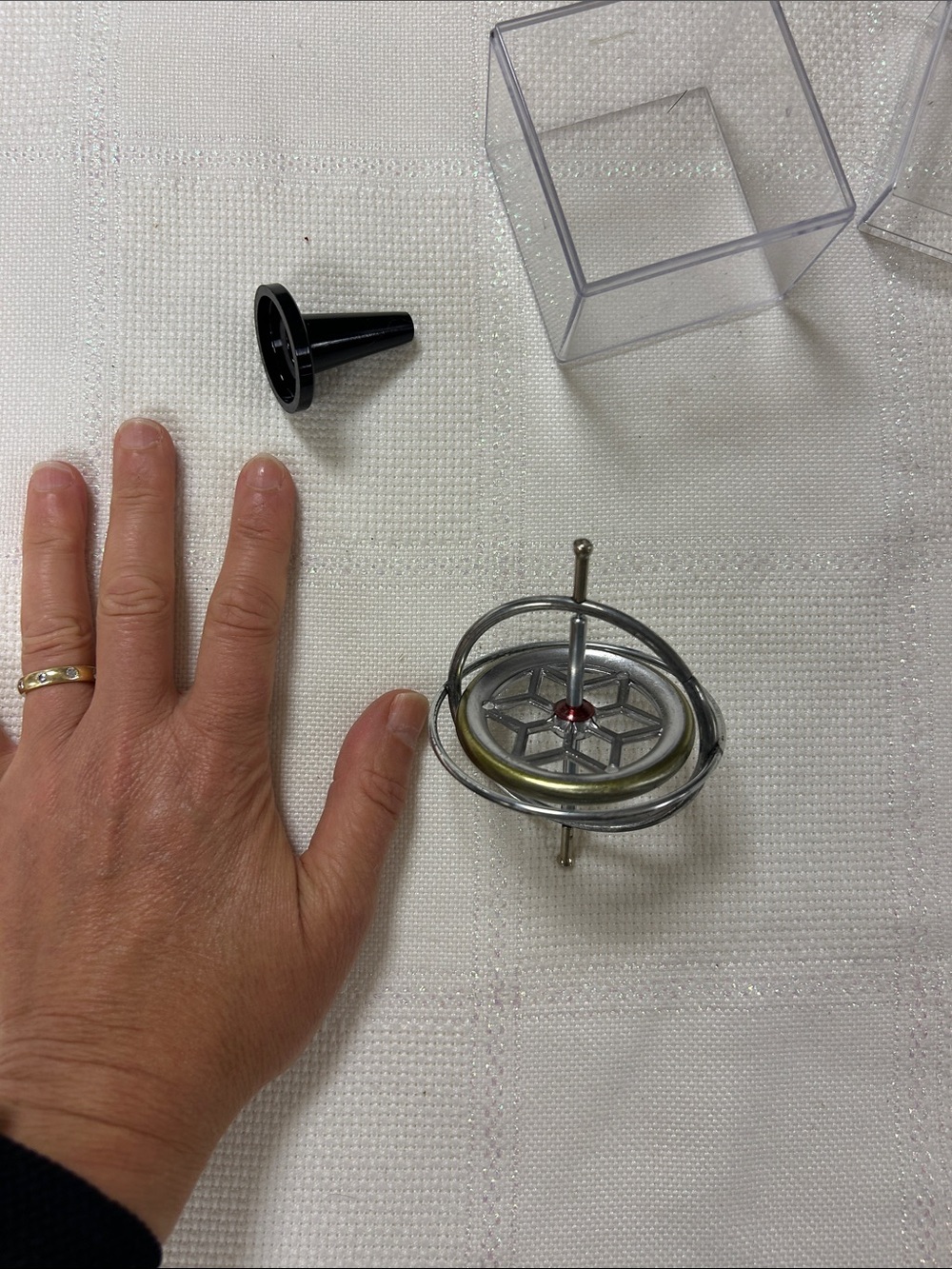 Tedco's Gyroscope Toy in Black and Silver image 4